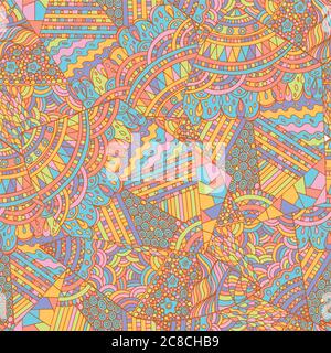 Geometric pattern with pastel colors. Ethnic tribal boho ornamen Stock Vector
