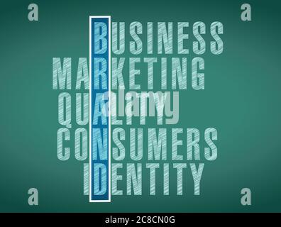 Brand word selection illustration design over a board background Stock Vector