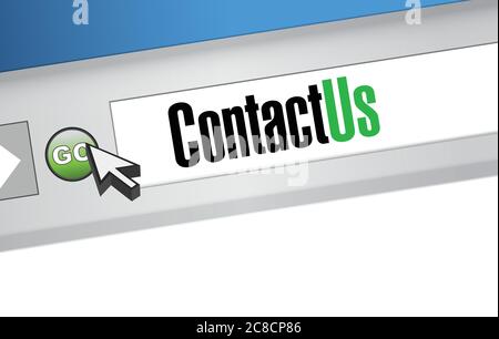 Contact us browser illustration design artwork graphic Stock Vector