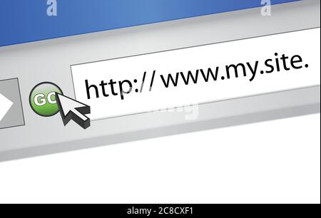 My site link message on a browser illustration design graphic Stock Vector