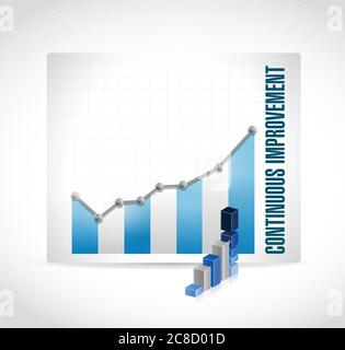 Business improve graphs illustration design over a white background Stock Vector