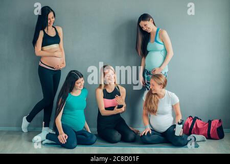 Group of Pregnant Women at Courses for Expectant Mothers Stock Photo -  Image of happy, future: 222970584
