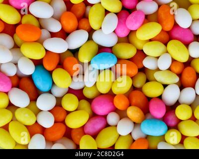 Multi colored fennel sugar candy as texture/background Stock Photo