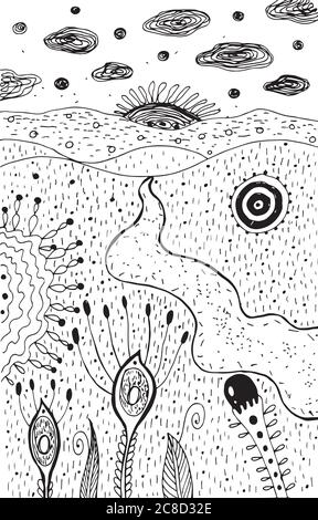 adult landscape coloring pages