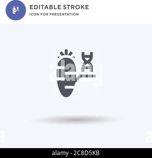 Gmo icon vector, filled flat sign, solid pictogram isolated on white, logo illustration. Gmo icon for presentation. Stock Vector
