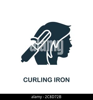 Curling Iron icon. Simple element from beauty salon collection. Creative Curling Iron icon for web design, templates, infographics and more Stock Vector