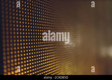 Bright colored blue LED smd screen with stars - close up background. Stock Photo
