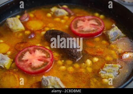 Close-up of a baked rice just before it is put into the oven to finish cooking the rice Stock Photo