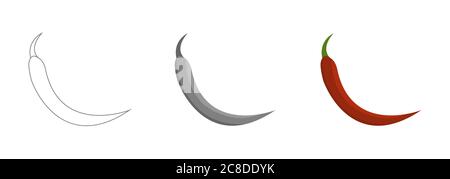 Peppers vector icons Stock Vector