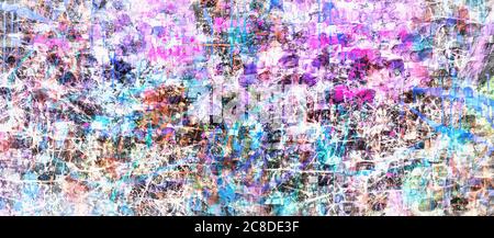 Abstract image with paint strokes of different shapes. Stock Photo