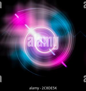 Abstract image in the form of a luminous spiral Stock Photo