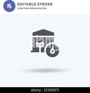 Humidity icon vector, filled flat sign, solid pictogram isolated on white, logo illustration. Humidity icon for presentation. Stock Vector