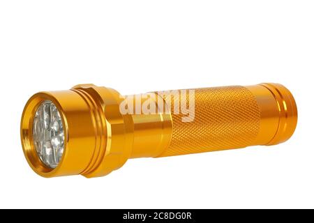 led flashlight isolated on white Stock Photo