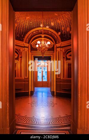 Paris, France - November 14, 2019: Door of side walks of the Opera National de Paris Garnier Stock Photo
