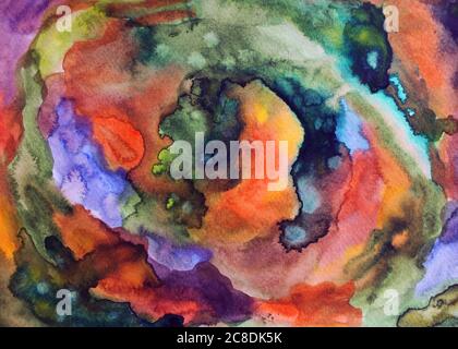 Abstract colorful image on light background. Abstract modern print. Watercolor backdrop. Watercolour abstract texture. Multicolor background. Stock Photo