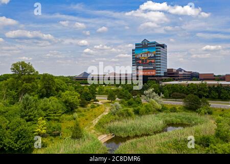 Auburn Hills, Michigan - Fiat Chrysler Automobiles' U.S. headquarters and technology center. Stock Photo
