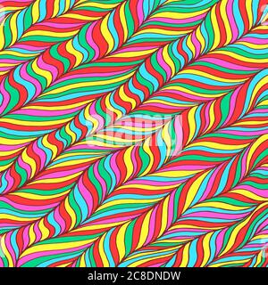 Doodle pattern background. Zentangle art. Rainbow colors. Trippy lollipop pattern. Neon color floral organic ornament. Psychedelic texture. Vector ill Stock Vector