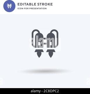 Jetpack icon vector, filled flat sign, solid pictogram isolated on white, logo illustration. Jetpack icon for presentation. Stock Vector