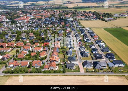 german settlement with detached houses Stock Photo