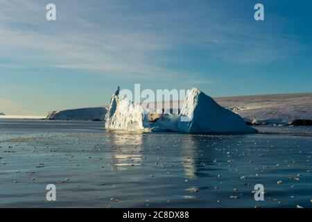 Icebergs floating in Hope Bay Stock Photo
