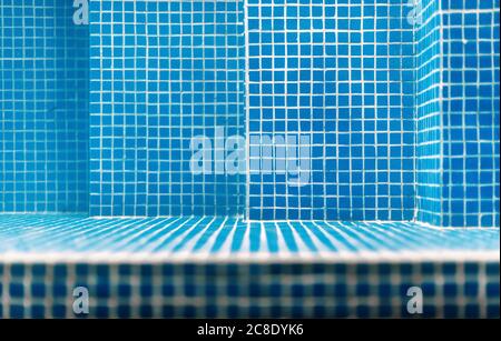 Blue swimming pool mosaic Stock Photo