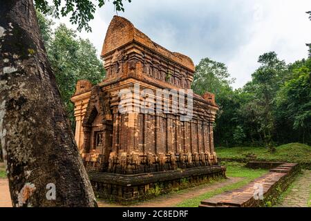 Vietnam, Quang Nam Province, Ancient tomb in ruins of My Son complex Stock Photo