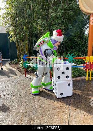Orlando,FL/USA-11/27/19: Buzz Lightyear character at Hollywood Studios Park at Walt Disney World in Orlando, FL. Stock Photo