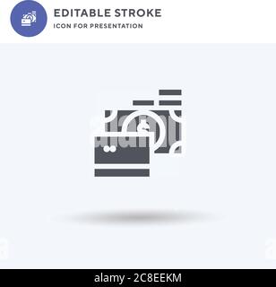 Payment Method icon vector, filled flat sign, solid pictogram isolated on white, logo illustration. Payment Method icon for presentation. Stock Vector