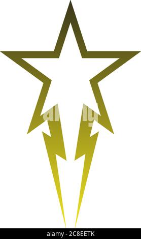 Star lightning Logo Template vector icon illustration design Stock Vector