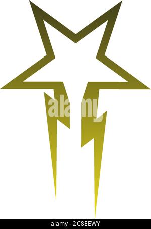 Star lightning Logo Template vector icon illustration design Stock Vector