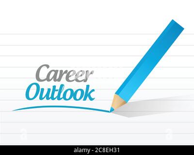 Career outlook message illustration design over a white background Stock Vector
