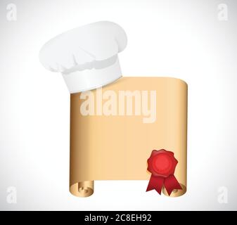 Chef recipe illustration design over a white background Stock Vector