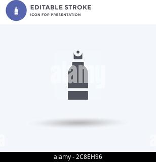 Gas Cilinder icon vector, filled flat sign, solid pictogram isolated on white, logo illustration. Gas Cilinder icon for presentation. Stock Vector