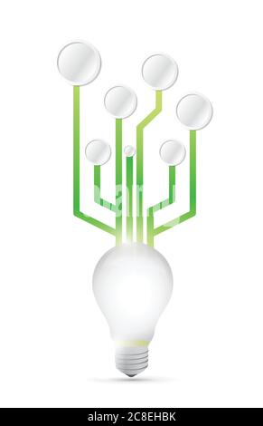 Idea circuit concept illustration design over a white background Stock Vector
