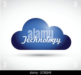 Cloud computing technology illustration design over a white background Stock Vector