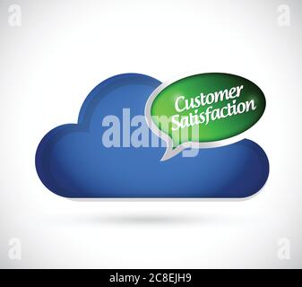 Cloud computing customer support illustration design over a white background Stock Vector