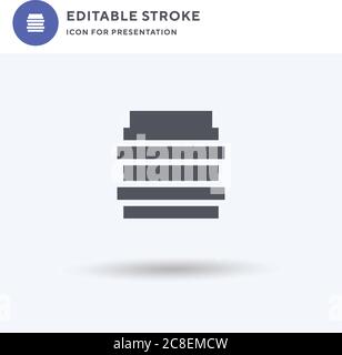 Keg icon vector, filled flat sign, solid pictogram isolated on white, logo illustration. Keg icon for presentation. Stock Vector