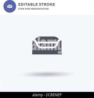 Pet Bed icon vector, filled flat sign, solid pictogram isolated on white, logo illustration. Pet Bed icon for presentation. Stock Vector