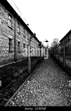 Auschwitz concentration camp. Poland Auschwitz and Birkenau.