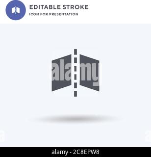 Flip icon vector, filled flat sign, solid pictogram isolated on white, logo illustration. Flip icon for presentation. Stock Vector