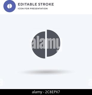 Ratio icon vector, filled flat sign, solid pictogram isolated on white, logo illustration. Ratio icon for presentation. Stock Vector