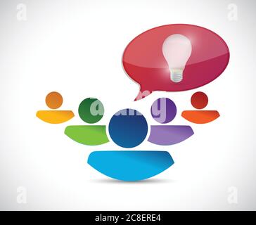 Idea message people illustration design over a white Stock Vector