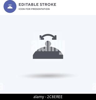 Convex icon vector, filled flat sign, solid pictogram isolated on white, logo illustration. Convex icon for presentation. Stock Vector