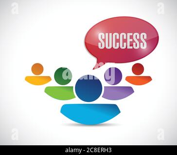Success message and people. illustration design over a white background Stock Vector