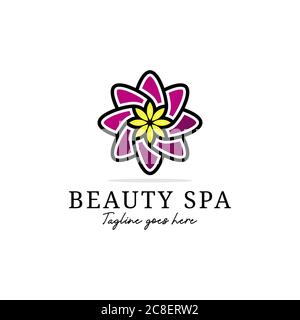 Logo vector logo for beauty Spa and relaxation treatments, Vector female fashion logo design template Stock Vector