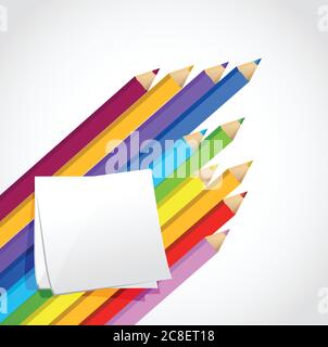 Colors and post illustration design over a white background Stock Vector