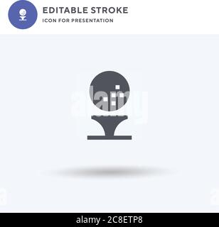 Golf icon vector, filled flat sign, solid pictogram isolated on white, logo illustration. Golf icon for presentation. Stock Vector