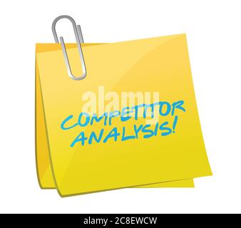 Competitor analysis post illustration design over a white background Stock Vector