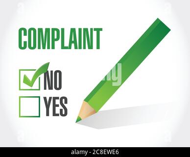 No complaints check mark selection. illustration design over a white background Stock Vector
