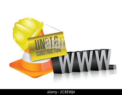 Web under construction. www. illustration design over a white background Stock Vector